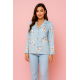 top & pants floral pajama set Baby blue color Code: 0040
