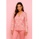 top & pants floral pajama set Pink color Code: 0041