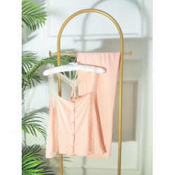 top & pants pajama set Light peach Code: 0022