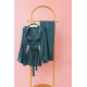 3 pieces: shirt, pants, and a robe dressing gown Color: dark green  0031