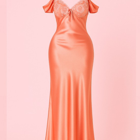 Nightwear Long dress  Color: orange  Code: 0038