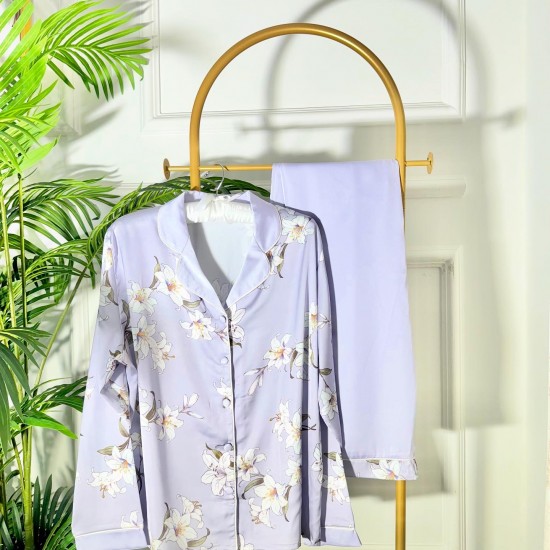 top & pants pajama set Purple color Code: 0020