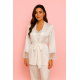 3 pieces: shirt, pants, and a robe dressing gown Color: white 0042