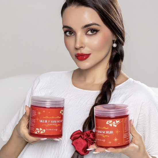 strawberry soap with aker fassi 