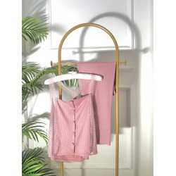 top & pants pajama set Pink Code: 0021