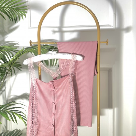 top & pants pajama set Pink Code: 0021