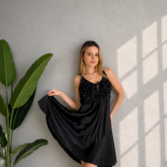 Black short sleepwear 