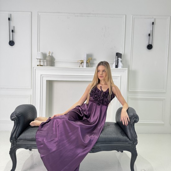 Purple long nightwear