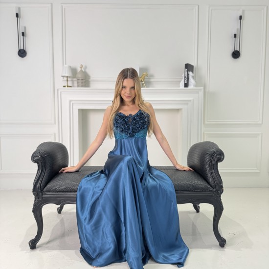 Blue long nightwear