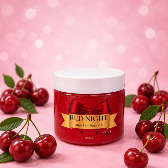 red night sugar foaming scrub 