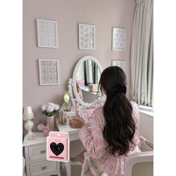 100% Pure Silk Hair Scrunchie –  black