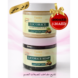 Offer licorice soap + licorice scrub